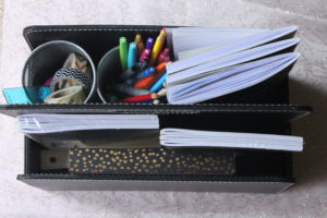 bullet journal supply organization