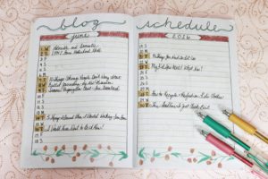 Bullet Journal for Blogging